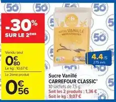 Carrefour Market Carrefour - sucre vanillé offre