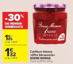 Carrefour Market Bonne maman - confiture intense offre
