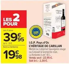 Carrefour Market I.g.p. pays d'oc offre