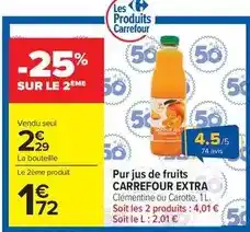 Carrefour Market Carrefour - pur jus de fruits extra offre