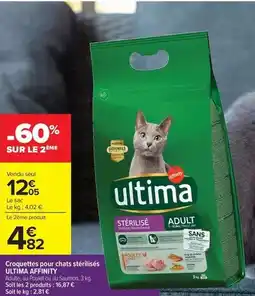 Carrefour Market Ultima - croquettes pour chats stérilisés offre