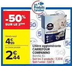 Carrefour Market Carrefour - litière agglomérante offre