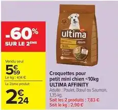 Carrefour Market Ultima - croquettes pour petit mini chien offre