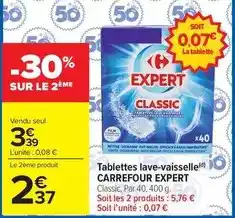 Carrefour Market Carrefour - tablettes lave-vaisselle expert offre