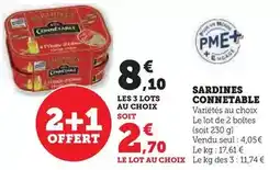 Hyper U Connetable - sardines offre