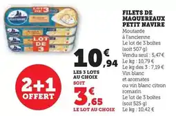 Hyper U Petit navire - filets de maquereaux offre