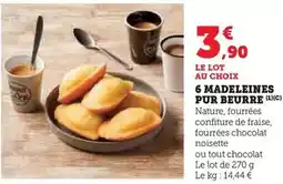 Hyper U 6 madeleines pur beurre offre
