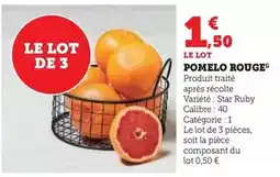 Hyper U Pomelo rouge offre