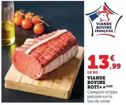 Hyper U Viande bovine roti offre