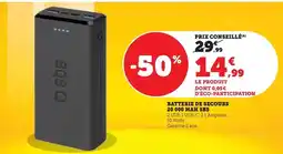 Hyper U Sbs - batterie de secours 20 000 mah offre