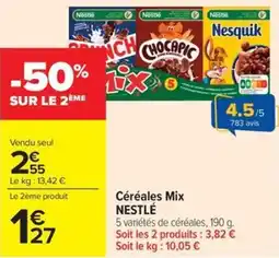Carrefour Market NESTLÉ Céréales Mix offre