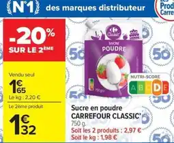 Carrefour Market CARREFOUR CLASSIC Sucre en poudre offre