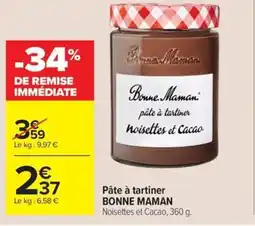 Carrefour Market BONNE MAMAN Pâte à tartiner offre