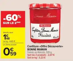 Carrefour Market BONNE MAMAN Confiture Offre Découverte offre