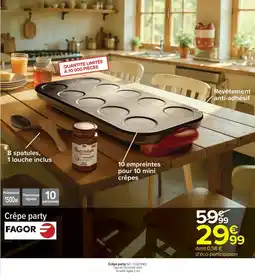 Carrefour Market FAGOR Crêpe party offre
