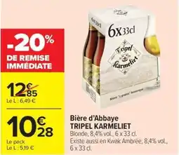 Carrefour Market TRIPEL KARMELIET Bière d'Abbaye offre