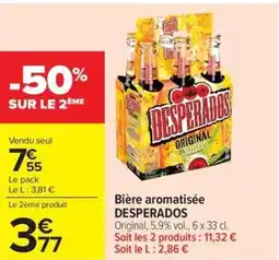 Carrefour Market DESPERADOS Bière aromatisée offre
