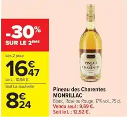 Carrefour Market MONRILLAC Pineau des Charentes offre