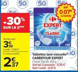 Carrefour Market CARREFOUR EXPERT Tablettes lave-vaisselle offre