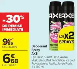 Carrefour Market AXE Déodorant Spray offre
