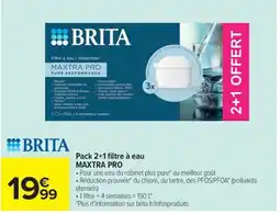 Carrefour Market BRITA Pack 2+1 filtre à eau maxtra pro offre