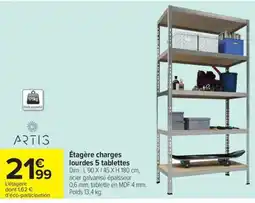 Carrefour Market ARTIS Étagère charges lourdes 5 tablettes offre