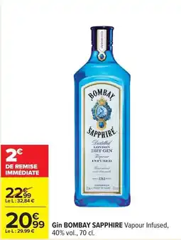 Carrefour Drive Bombay sapphire - gin offre