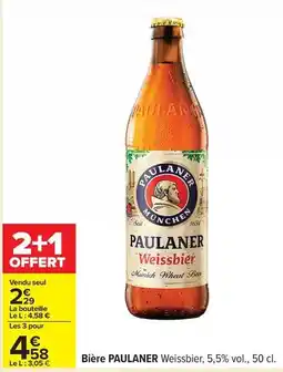 Carrefour Drive Paulaner - bière offre
