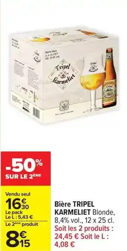 Carrefour Drive Tripel karmeliet - bière offre