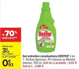 Carrefour Drive Destop - gel entretien canalisations offre