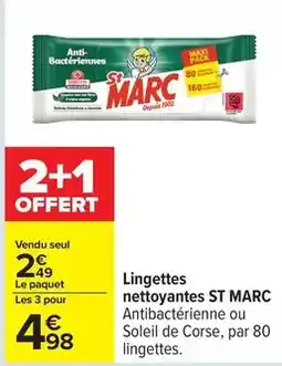Carrefour Drive St marc - lingettes nettoyantes offre