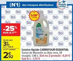 Carrefour Drive Carrefour - lessive liquide essential offre