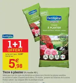 Espace emeraude FERTILIGÈNE Terre à planter 0% tourbe offre