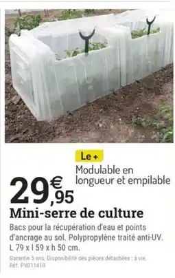 Espace emeraude Mini-serre de culture offre