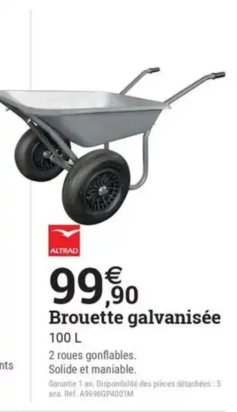 Brouette galvanisée