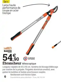 Espace emeraude BAHCO Ébrancheur télescopique offre