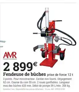 Espace emeraude Fendeuse de bûches prise de force 12t offre