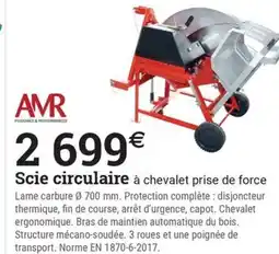 Espace emeraude Scie circulaire à chevalet prise de force offre