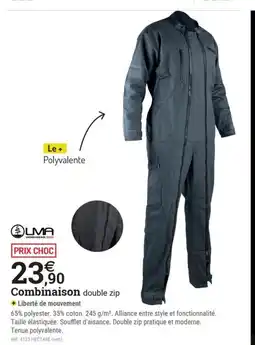 Espace emeraude LMA Combinaison double zip offre