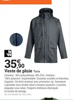 Espace emeraude Veste de pluie Tuna offre