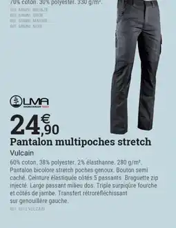 Espace emeraude LMA Pantalon multipoches stretch offre