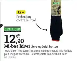 Espace emeraude ESTEX Mi-bas hiver Jura spécial bottes offre