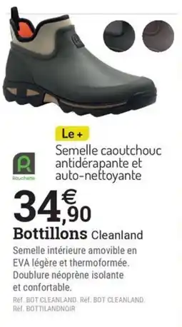 Espace emeraude Bottillons Cleanland offre