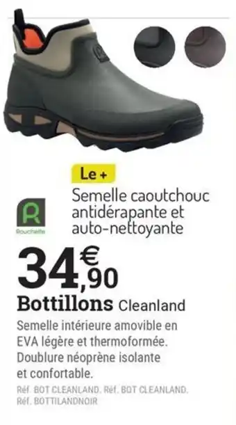 Espace emeraude Bottillons Cleanland offre