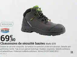 Espace emeraude SOLIDUR Chaussures de sécurité hautes Mallo S7S offre