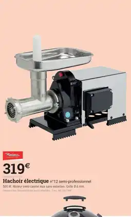 Espace emeraude Hachoir électrique n°12 semi-professionnel offre