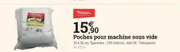 Espace emeraude Poches pour machine sous vide offre