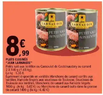 Plats cuisinés "jean larnaudie"