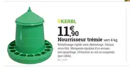 Espace emeraude KERBL Nourrisseur trémie vert offre