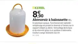 Espace emeraude KERBL Abreuvoir à baïonnette offre